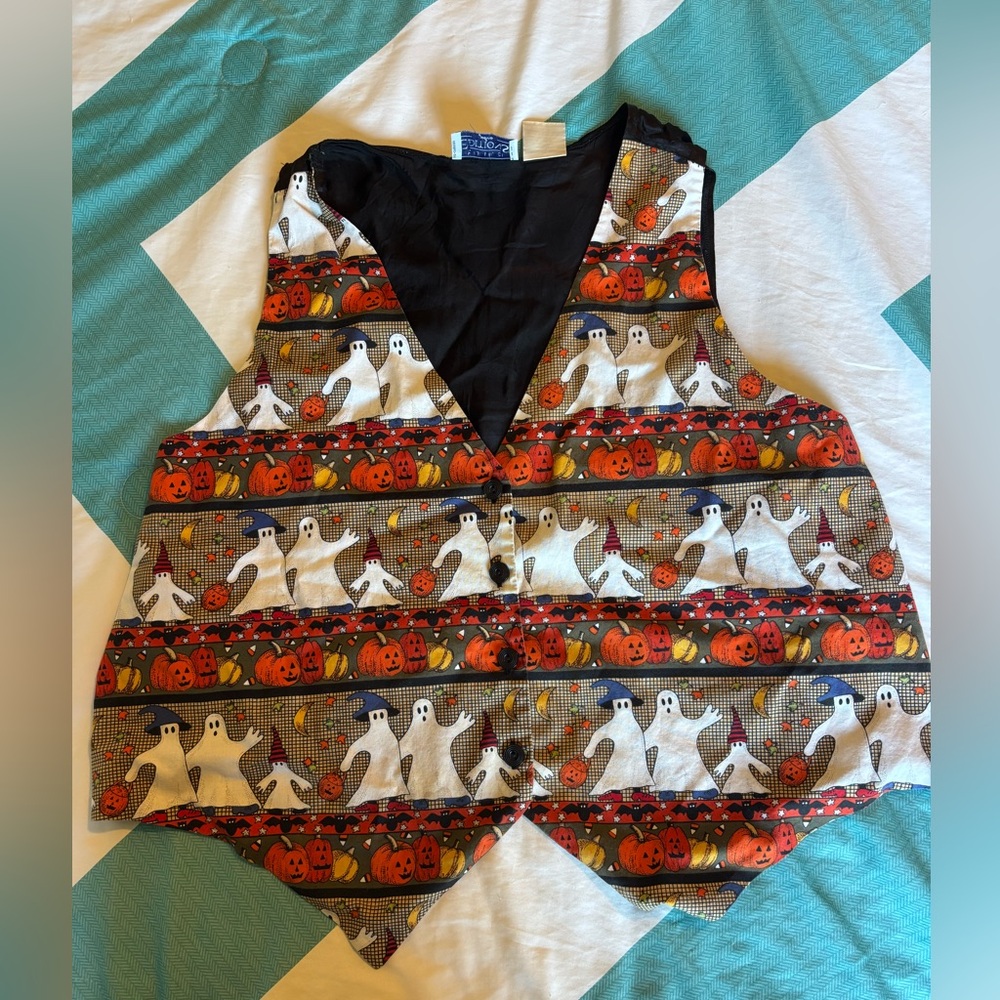 Vintage Halloween Ghost Vest